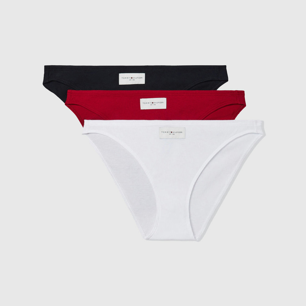 Tommy Hilfiger 3 Pack Rib Bikini Bottom - Multi |ThirdBaseUrban