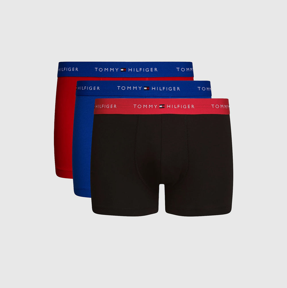 Tommy Hilfiger 3 Pack Repeat Logo Waistband Trunks - Multi |ThirdBaseUrban