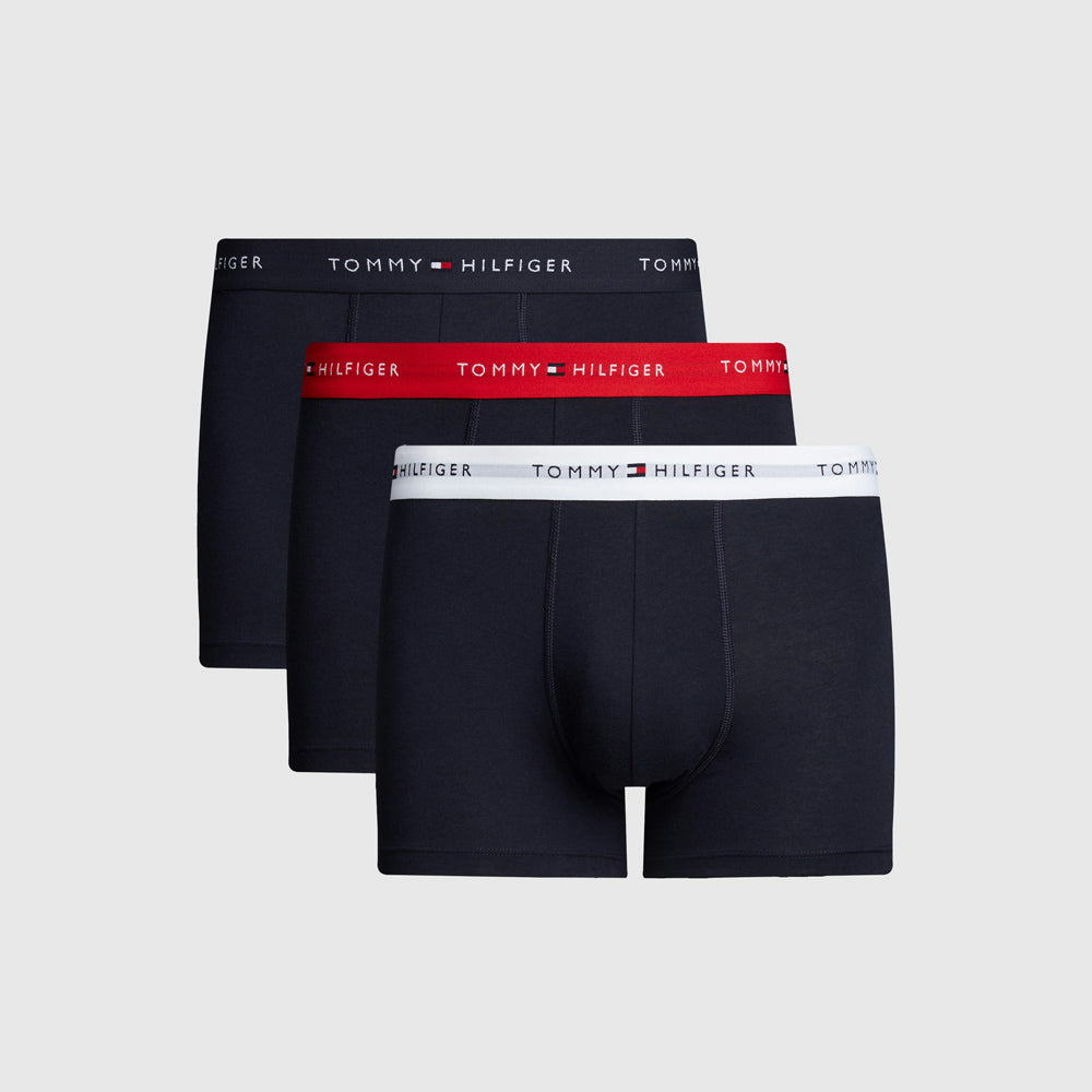 Tommy Hilfiger 3 Pack Trunks - Navy Multi |ThirdBaseUrban
