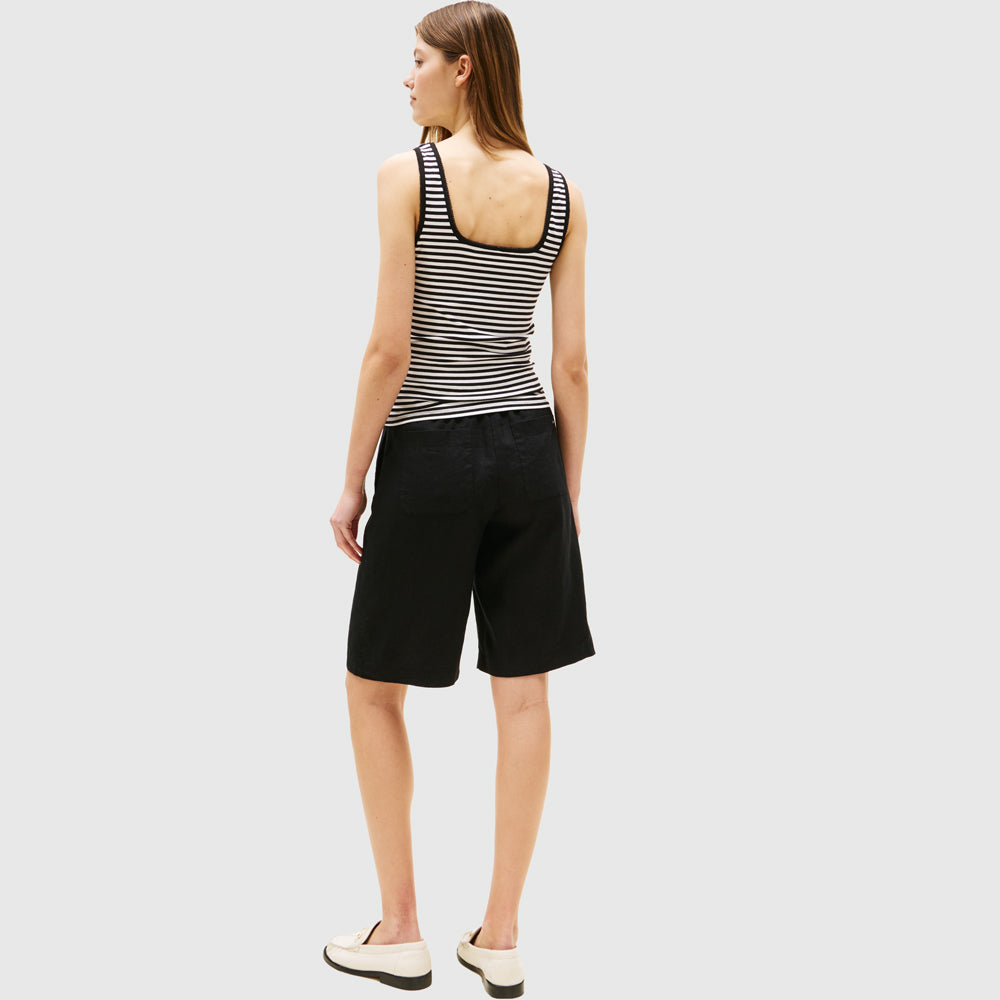 Slim Rib  Tank - Black Multi