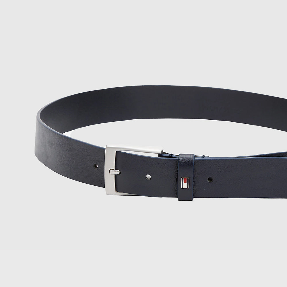 Adan Leather Belt - Navy