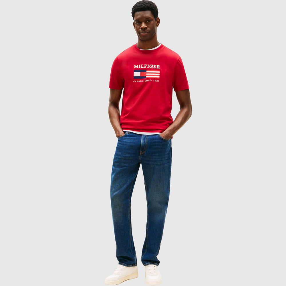 Americana Flag Box T - Shirt - Red