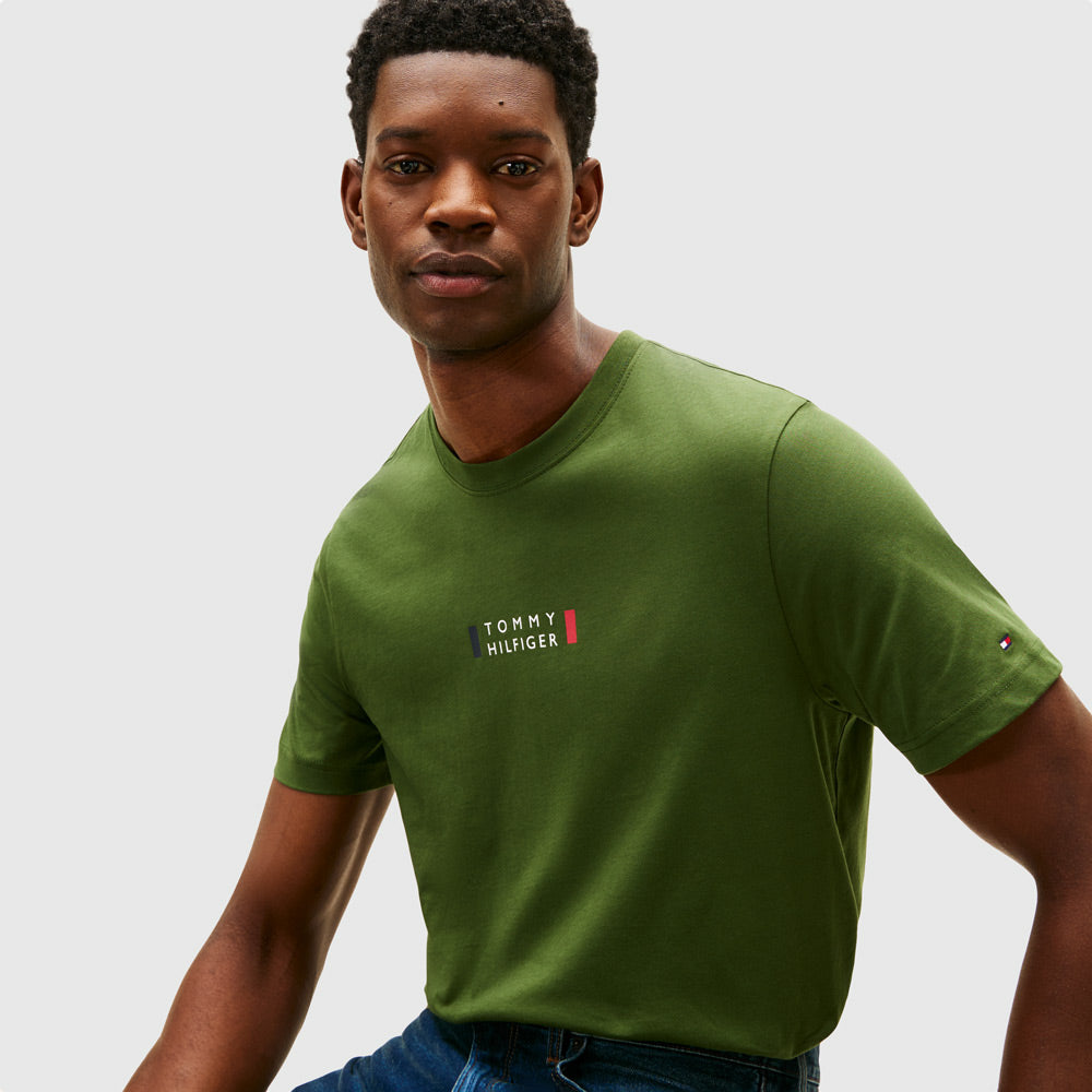 Tommy Hilfiger Love Small Center T-Shirt - Forest Green |ThirdBaseUrban