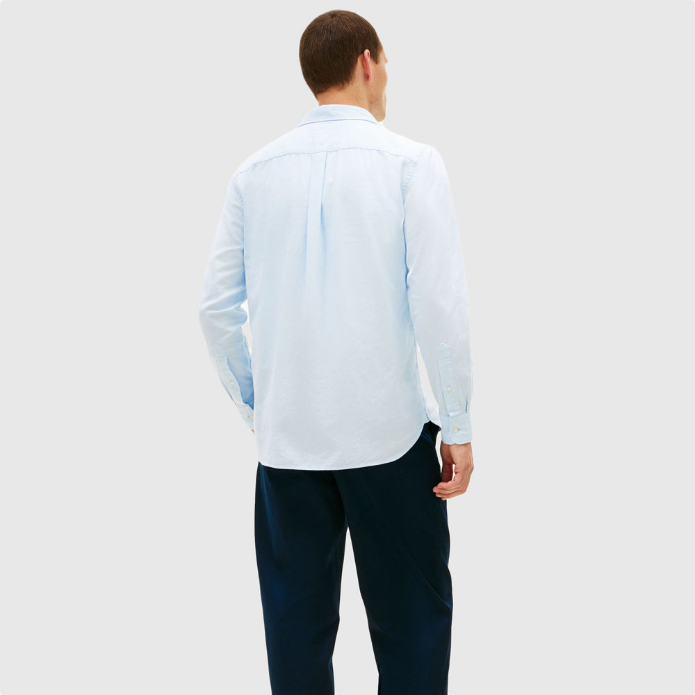 Brushed Linen Shirt - Light Blue