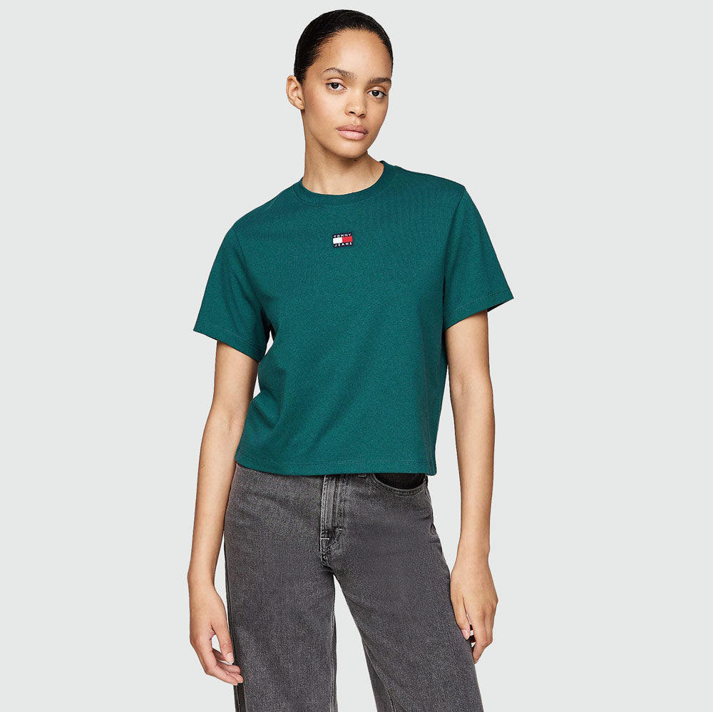 Tommy Hilfiger Boxy Badge T-Shirt - Teal |ThirdBaseUrban