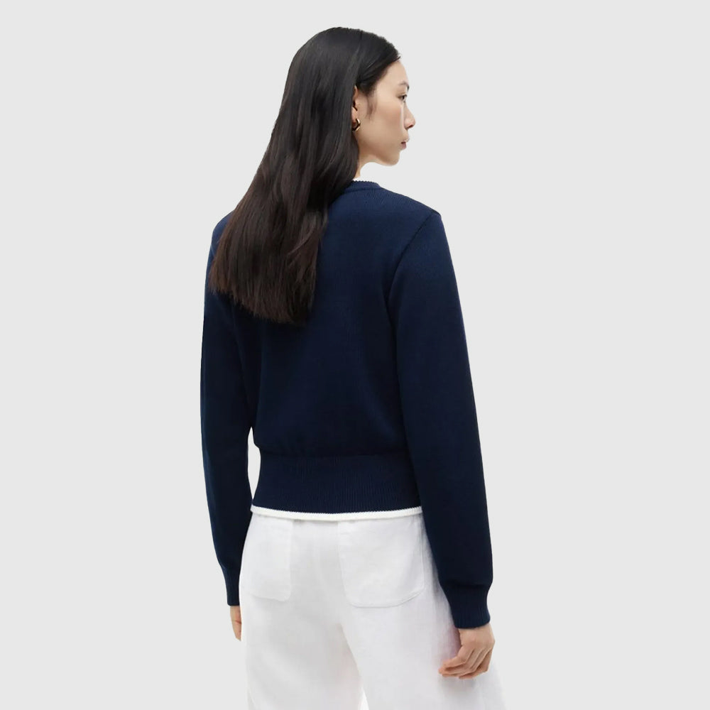 Cable Fine Sweater - Blue