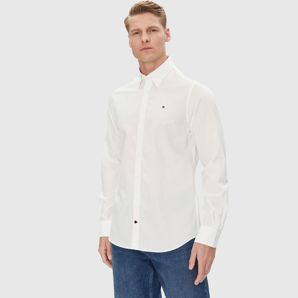 Tommy Hilfiger Stretch Oxford Shirt - White |ThirdBaseUrban