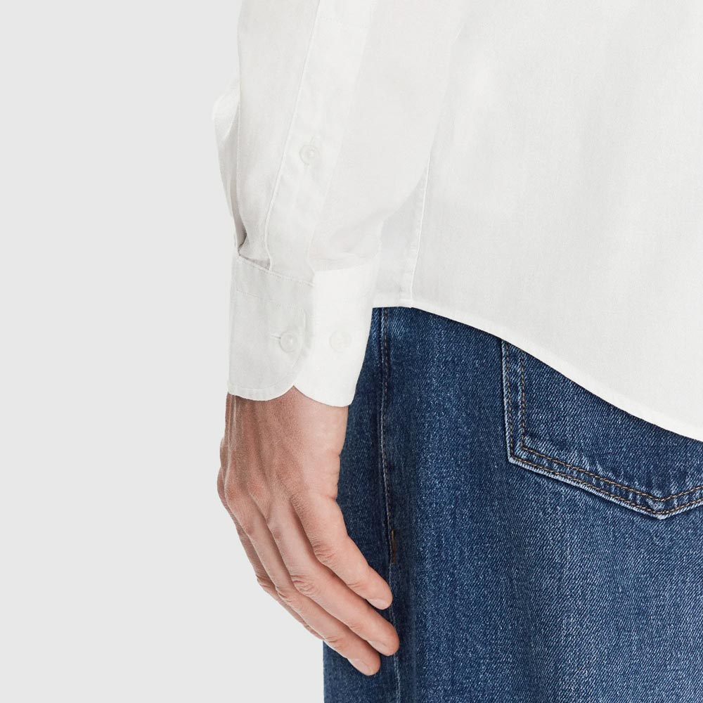 Stretch Oxford Shirt - White
