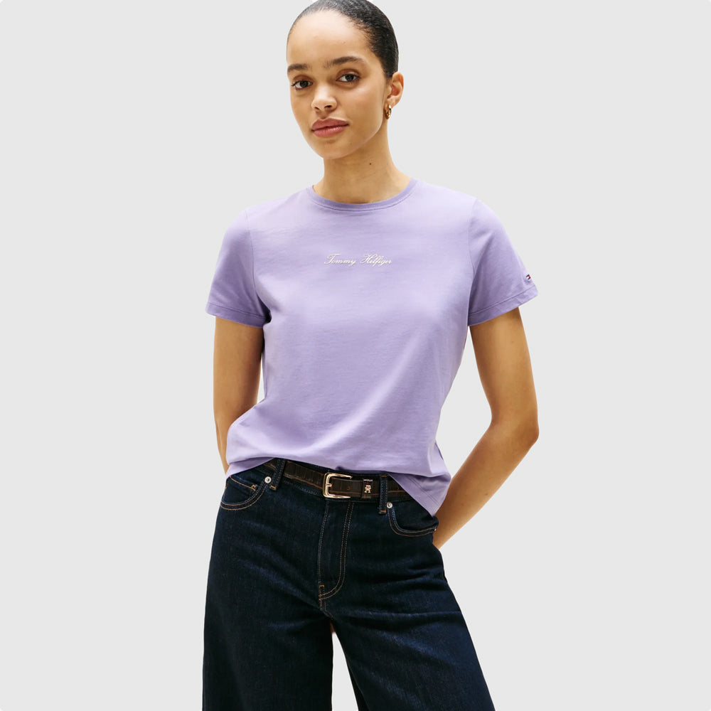Tommy Hilfiger Classic Script T-Shirt - Lavendar |ThirdBaseUrban