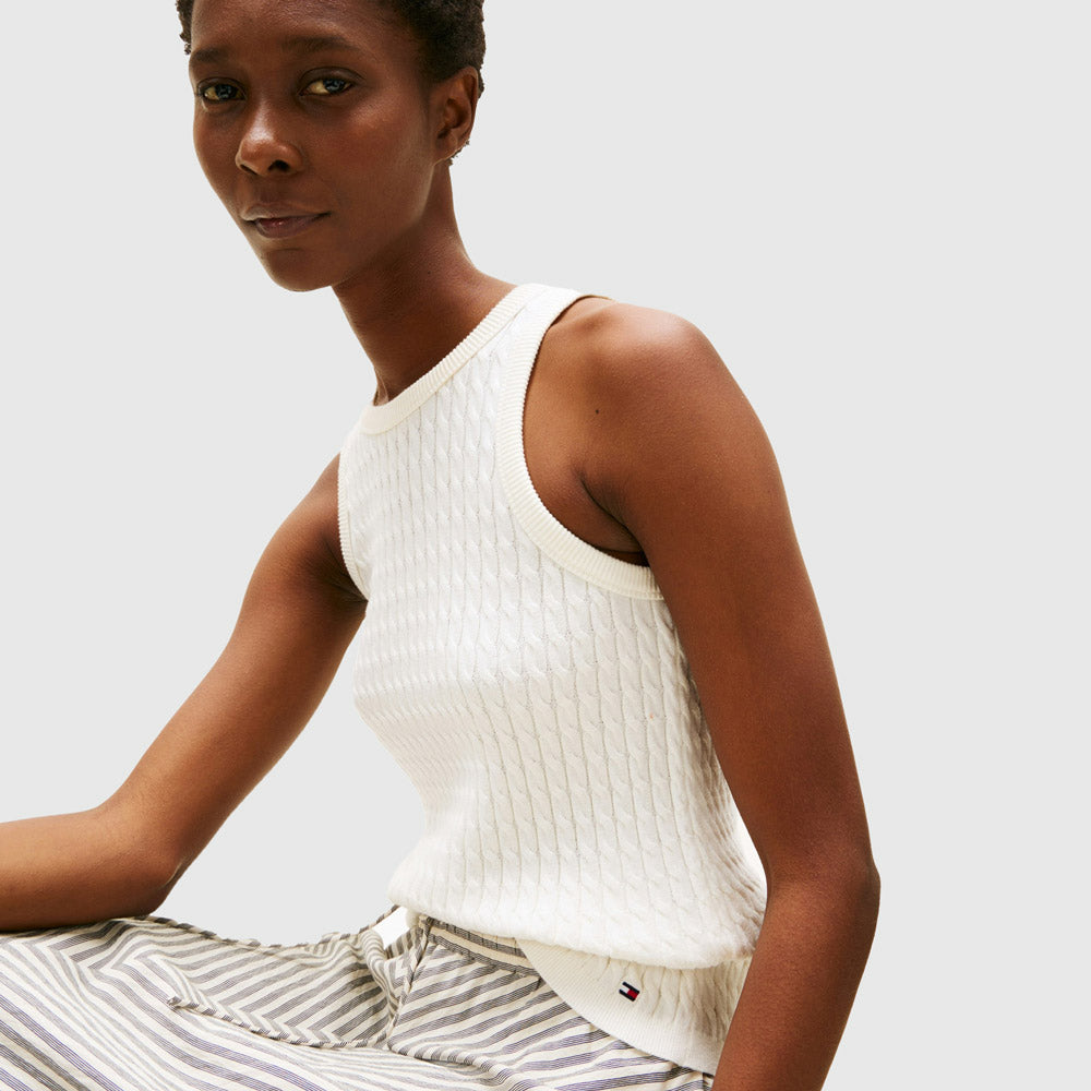 Cable Sweat Top - Ivory