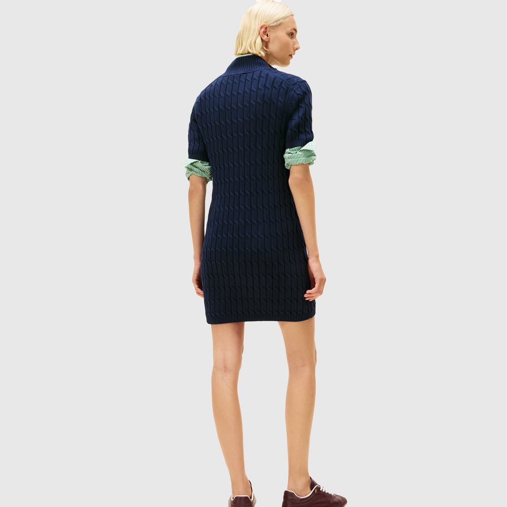 Cable Dress - Navy