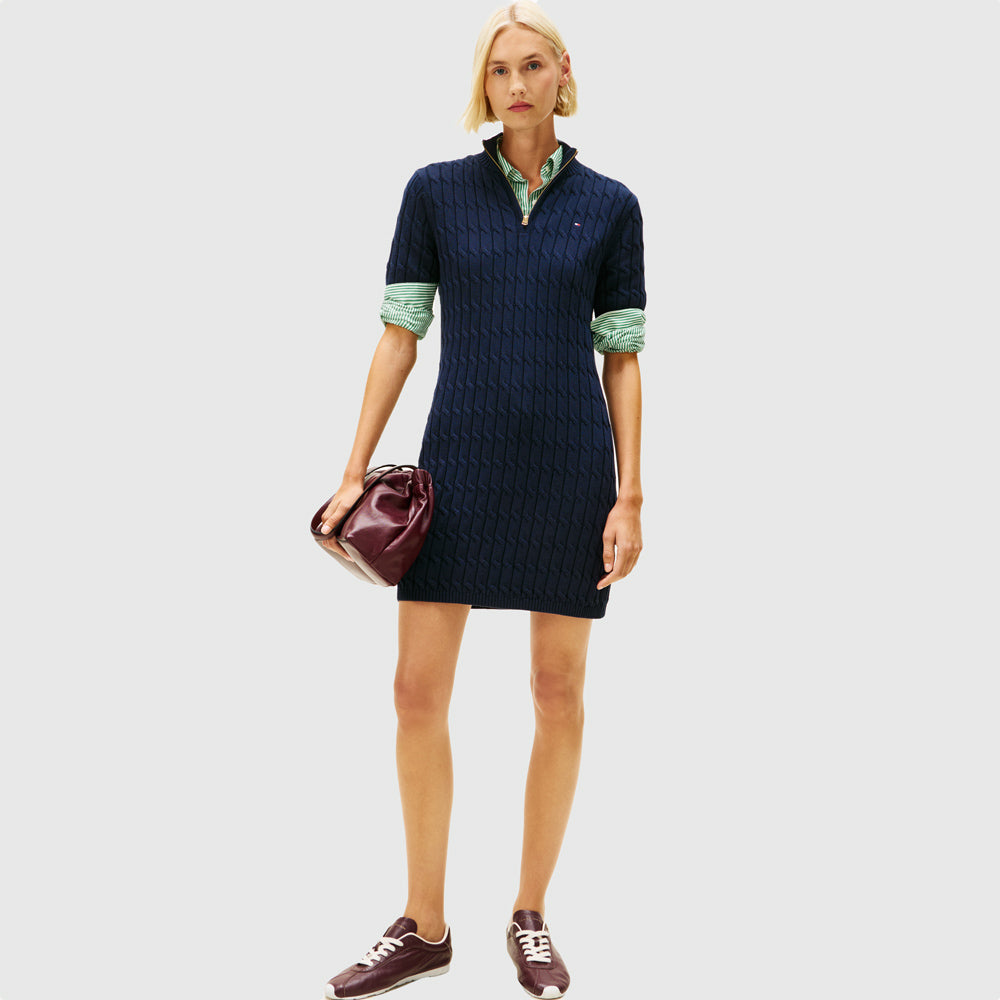 Tommy Hilfiger Cable Dress - Navy |ThirdBaseUrban