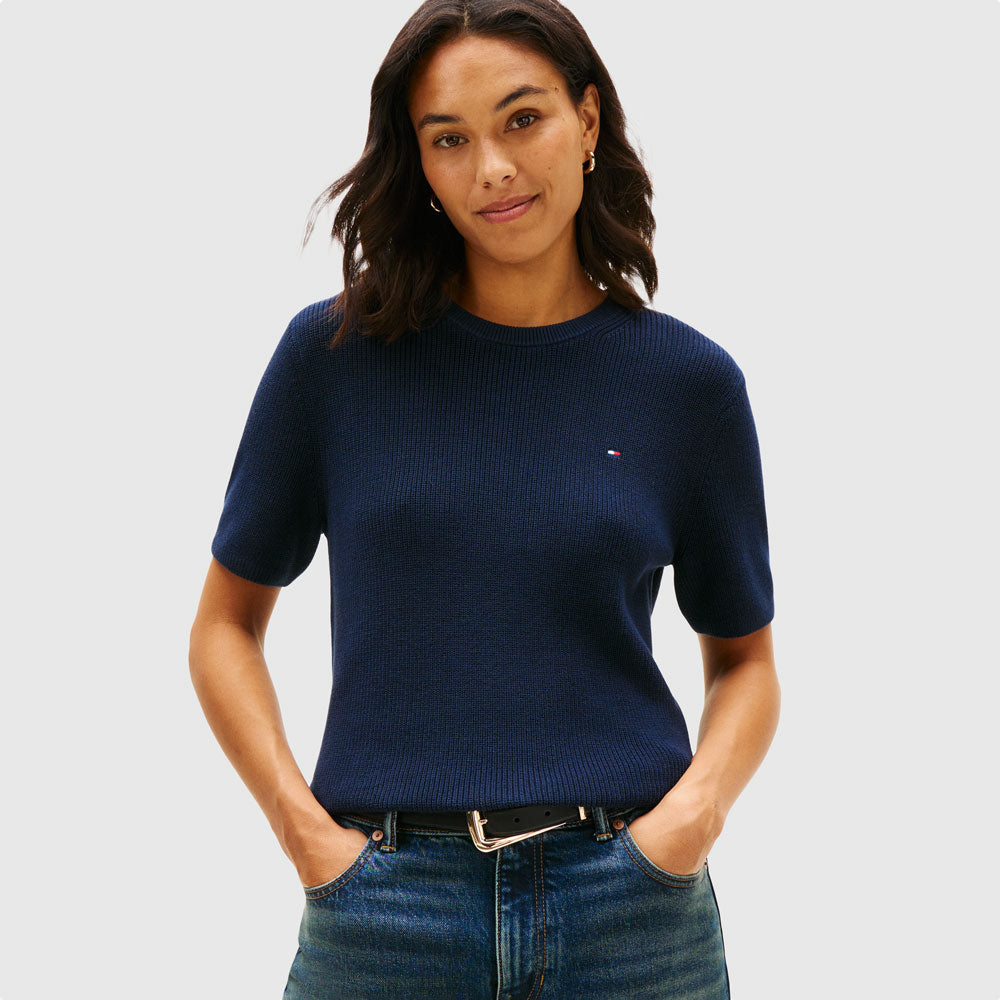 Tommy Hilfiger Cable Fine Sweater - Navy Multi |ThirdBaseUrban