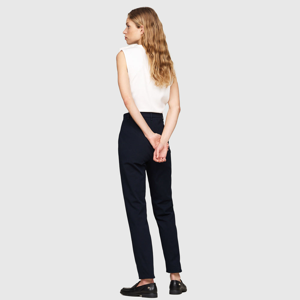 Gabardine Slim Pants - Navy