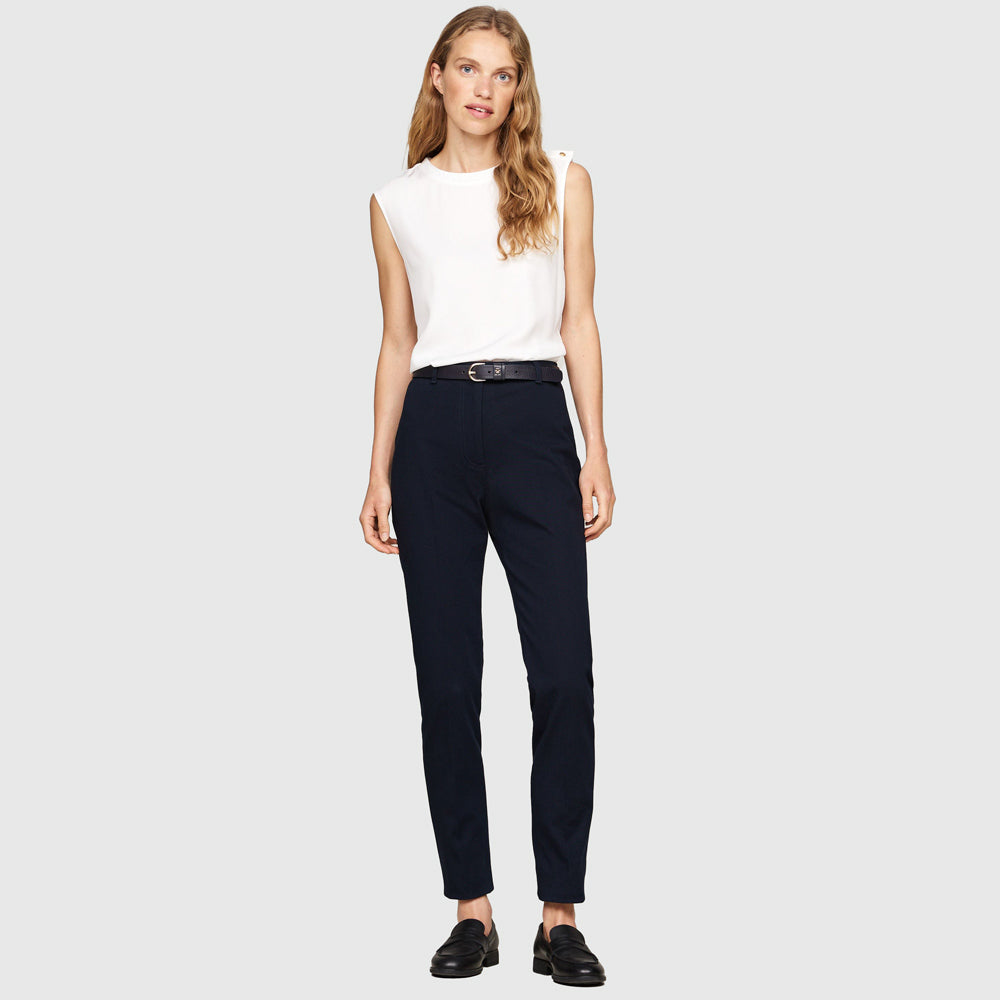 Gabardine Slim Pants - Navy