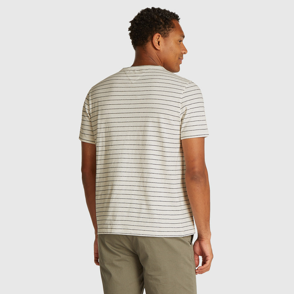 Linen Stripe T-Shirt - Ivory