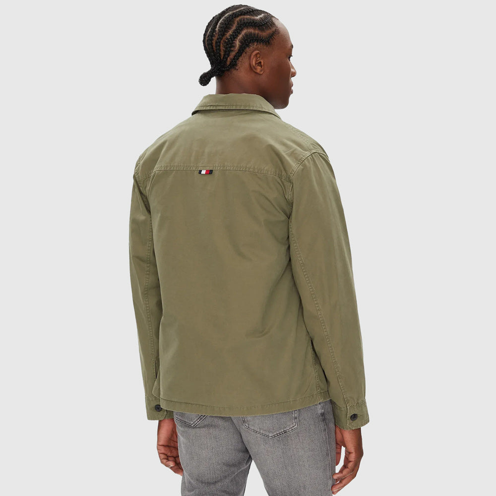 Cotton Twill Shirt Jacket - Olive
