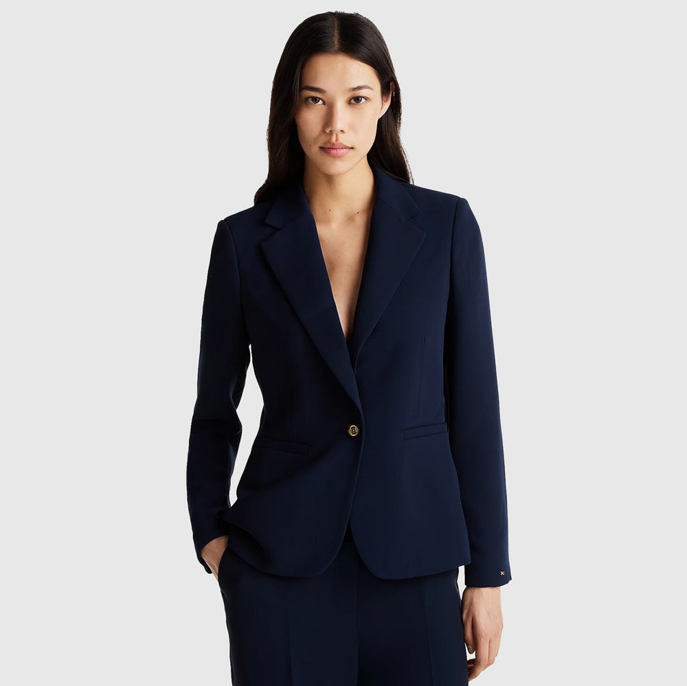 Tommy Hilfiger Crepe Slim Blazer - Navy |ThirdBaseUrban