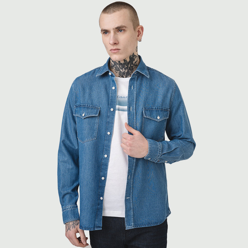 Denim Officer Shirt - Denim
