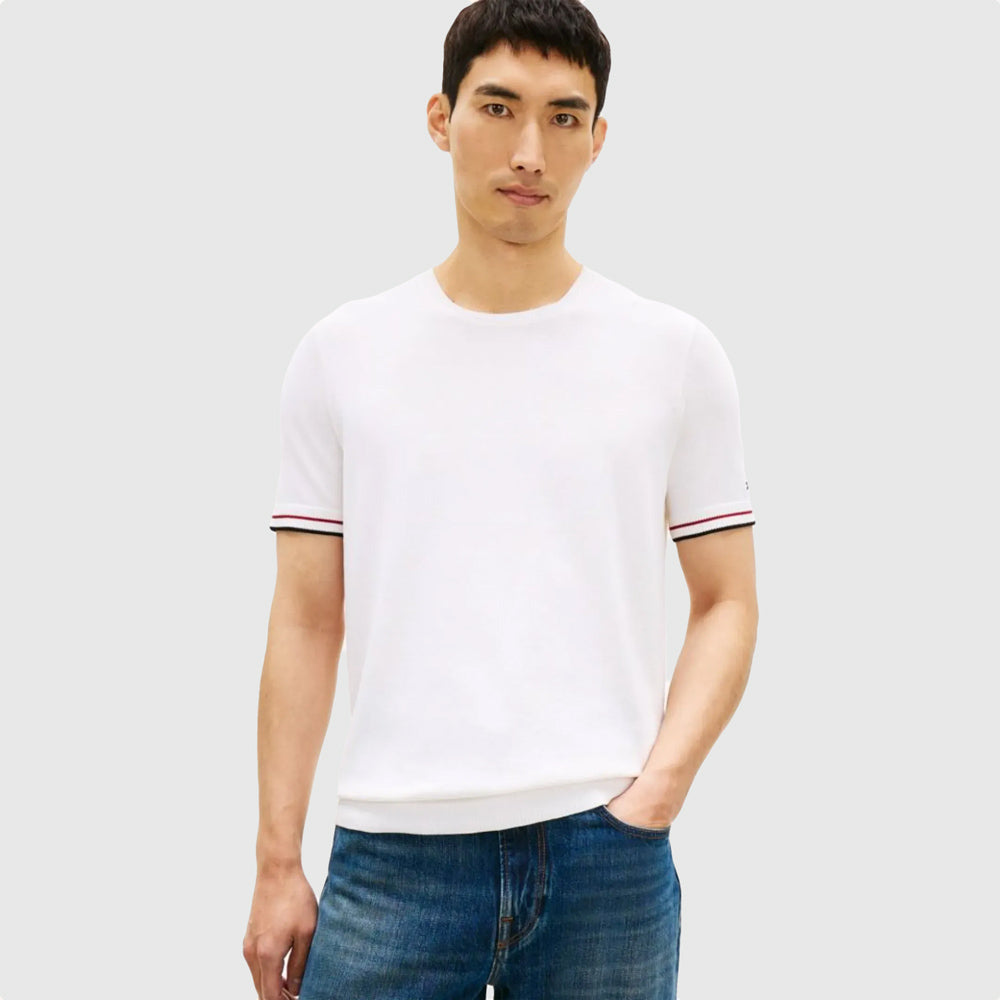 Tommy Hilfiger Tech Cotton T- Shirt - White |ThirdBaseUrban