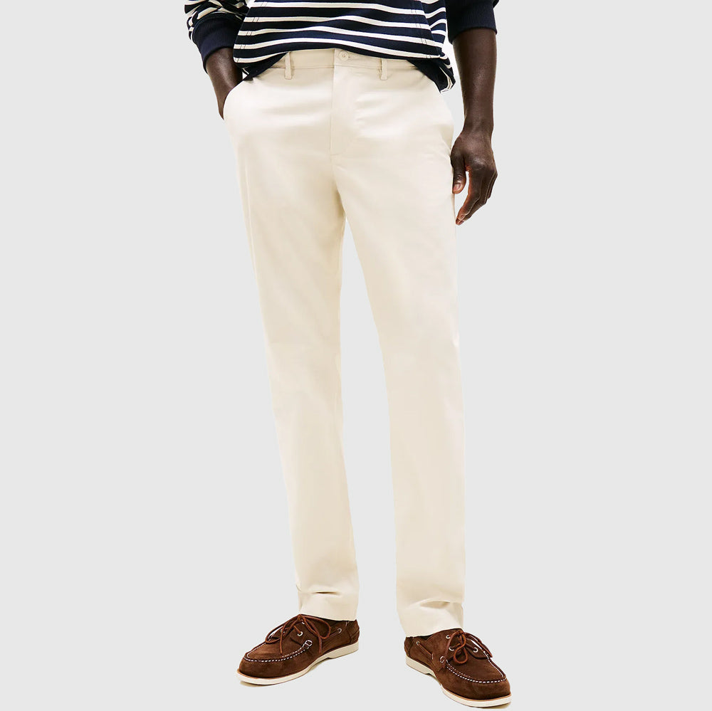 Tommy Hilfiger Denton Satin Chino - Cream |ThirdBaseUrban