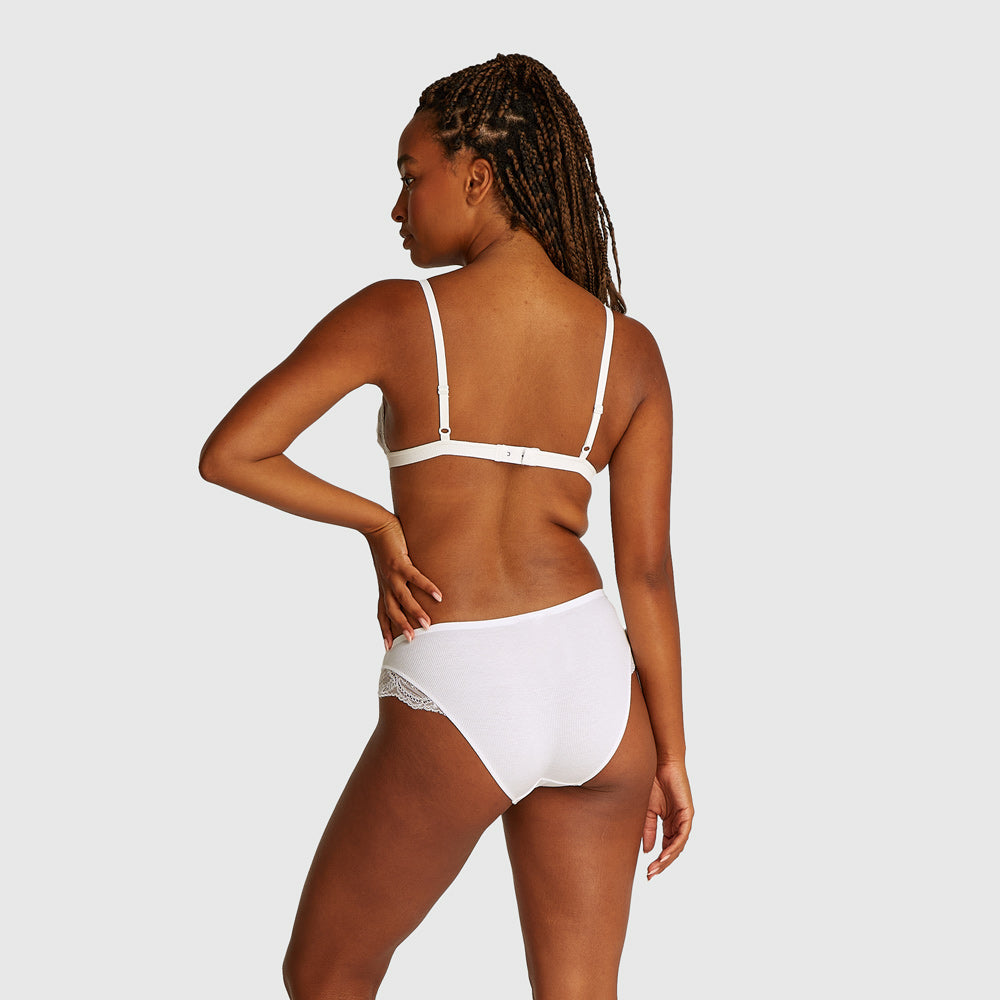 Dipped Bikini Bottom - White