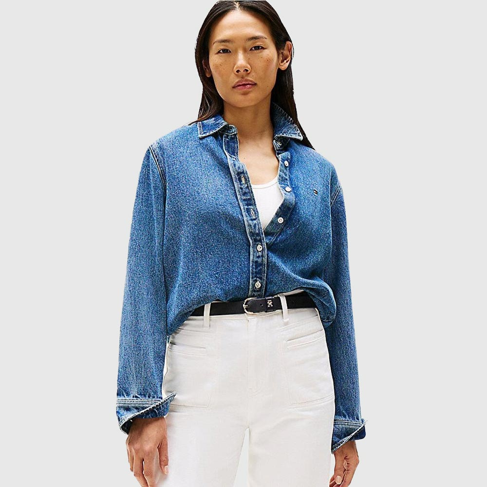 Tommy Hilfiger Denim Lana Shirt - Denim Medium |ThirdBaseUrban