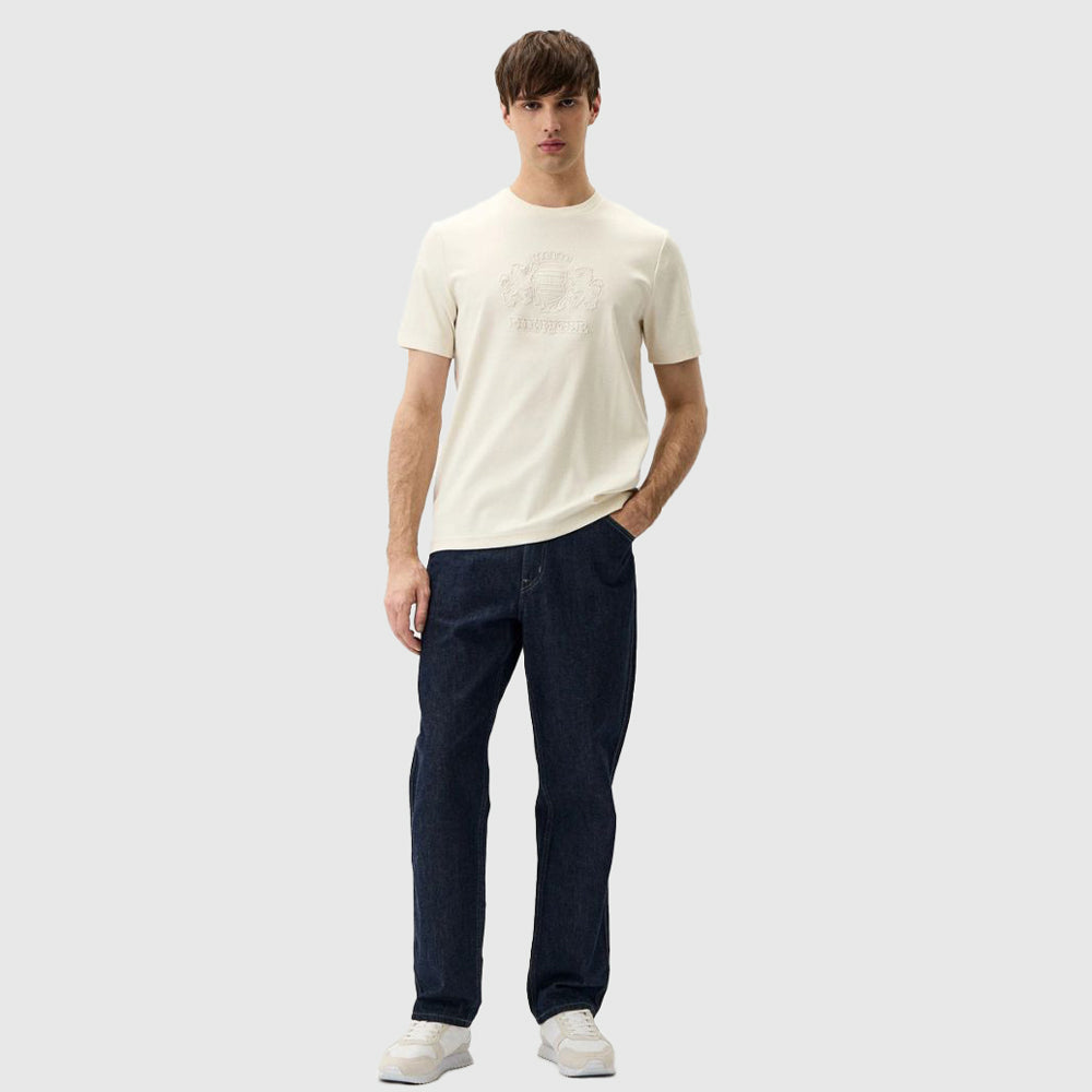 Embossed Hilfiger T-Shirt - Off White