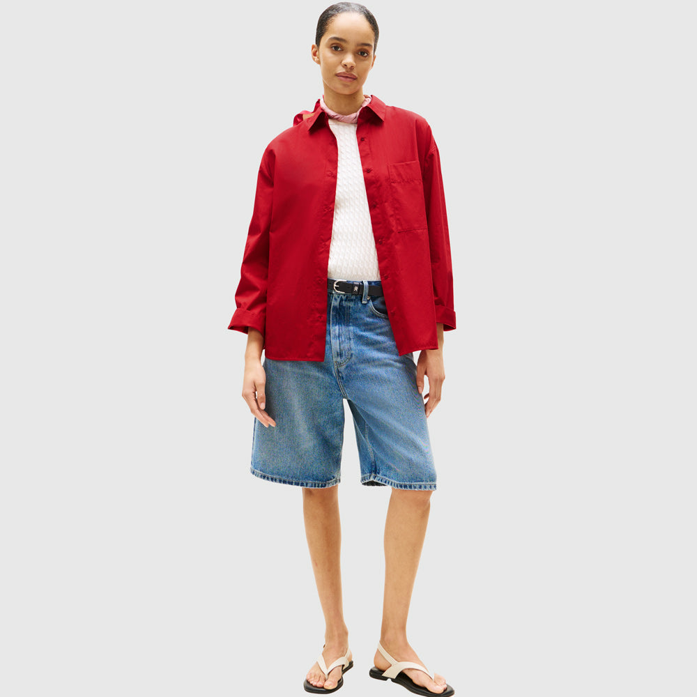 Poplin Easy Shirt - Red