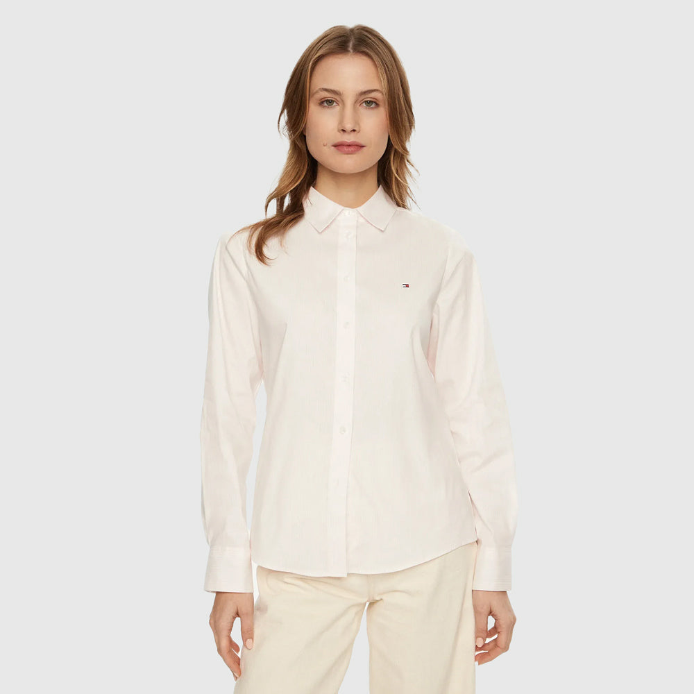 Tommy Hilfiger Poplin Regular Shirt - Pink Multi  |ThirdBaseUrban
