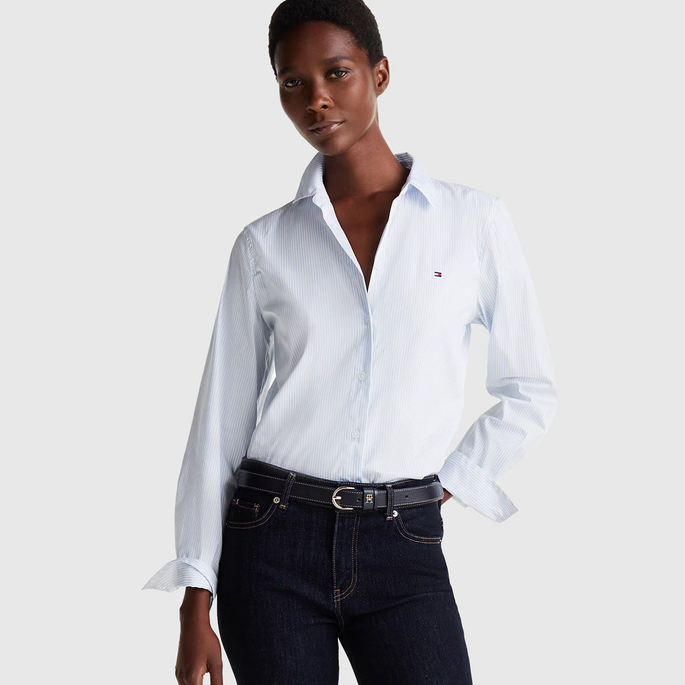 Tommy Hilfiger Poplin Regular Shirt - Light Blue |ThirdBaseUrban