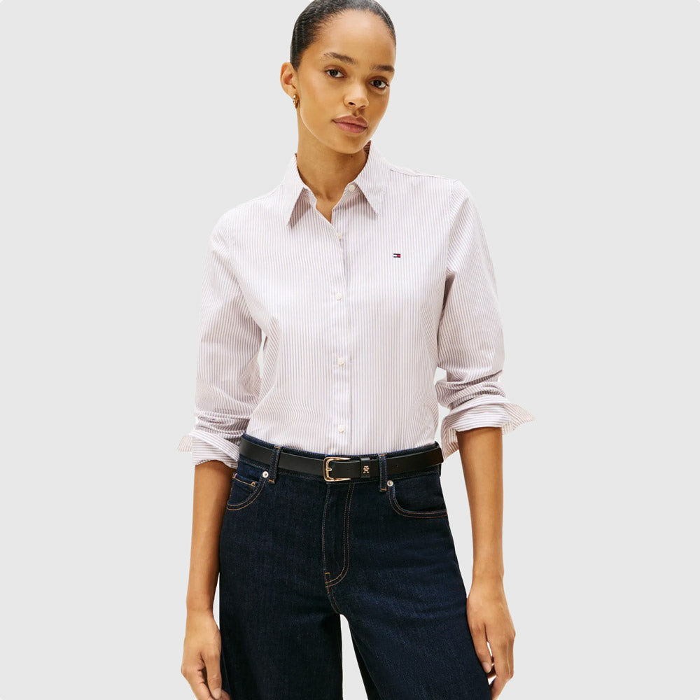 Tommy Hilfiger Poplin Regular Shirt - Lavendar |ThirdBaseUrban