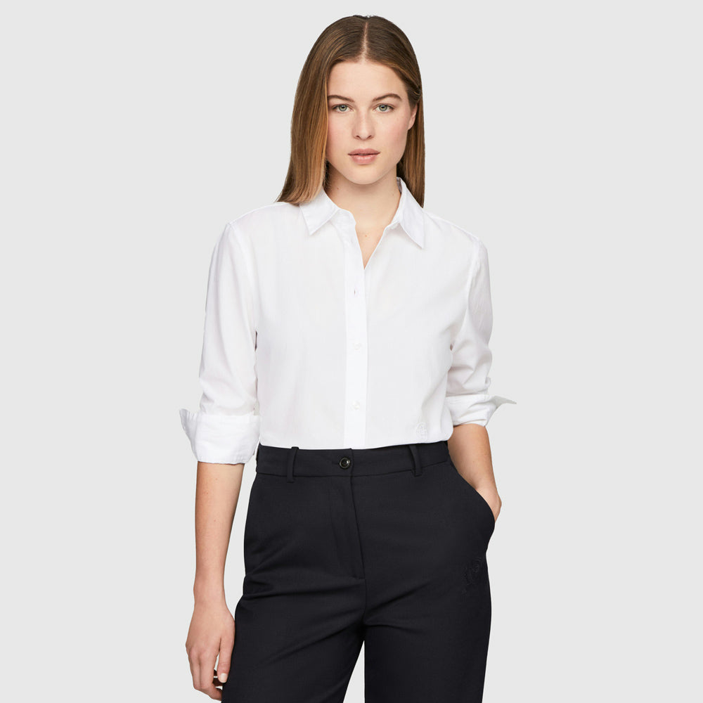 Tommy Hilfiger Essential Cotton Shirt - White |ThirdBaseUrban