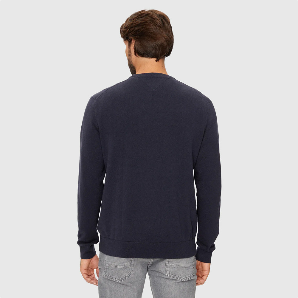 Essential V Neck Sweater - Navy