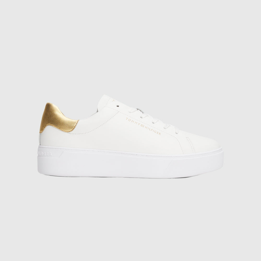 Tommy Hilfiger Essential Platform Court Sneaker - White |ThirdBaseUrban
