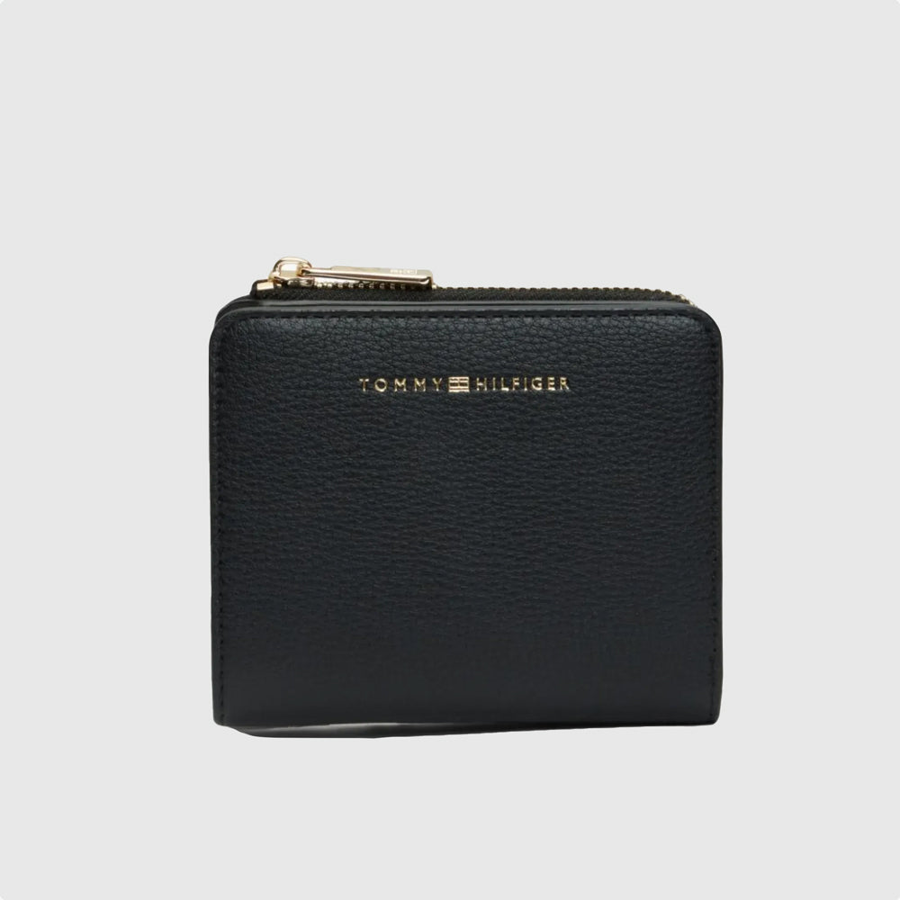 Tommy Hilfiger Flag Compact Wallet - Black |ThirdBaseUrban