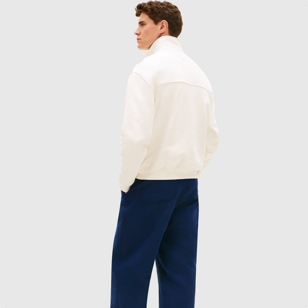 Flag Zip Sweater - Ivory