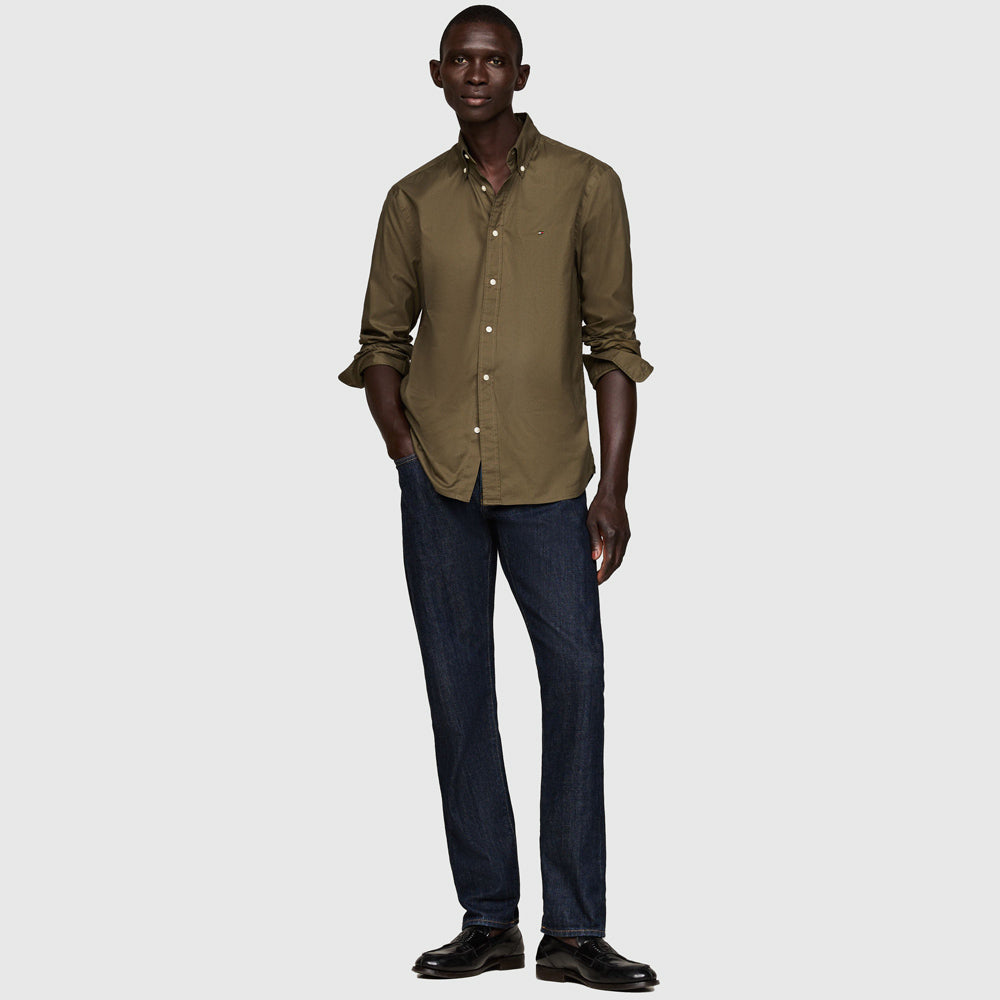 Flex Poplin Shirt - Olive