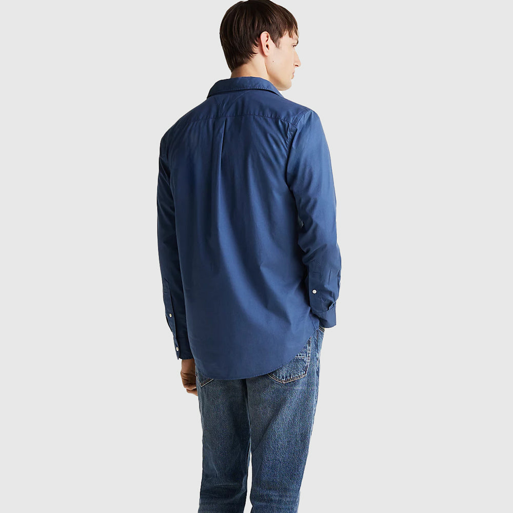 Poplin Solid Shirt - Steel Blue
