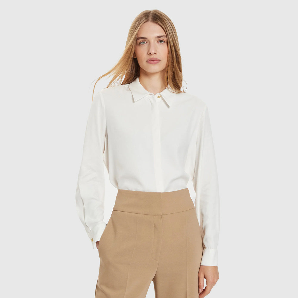 Tommy Hilfiger Viscose Regular Shirt - Off White |ThirdBaseUrban