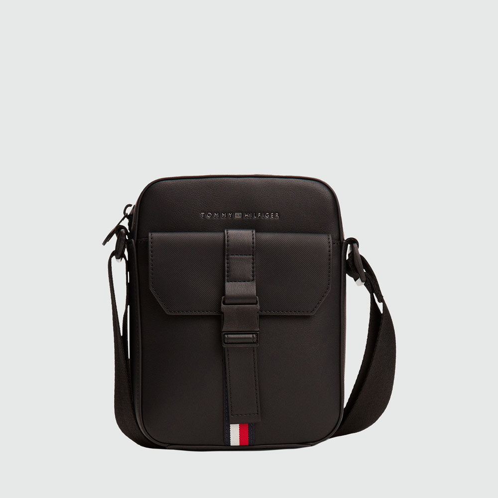 Tommy Hilfiger Foundation Mini Reporter Bag - Black |ThirdBaseUrban