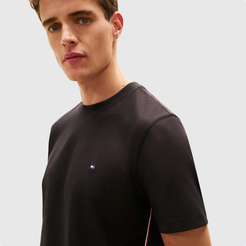 Global Stripe T- Shirt - Black