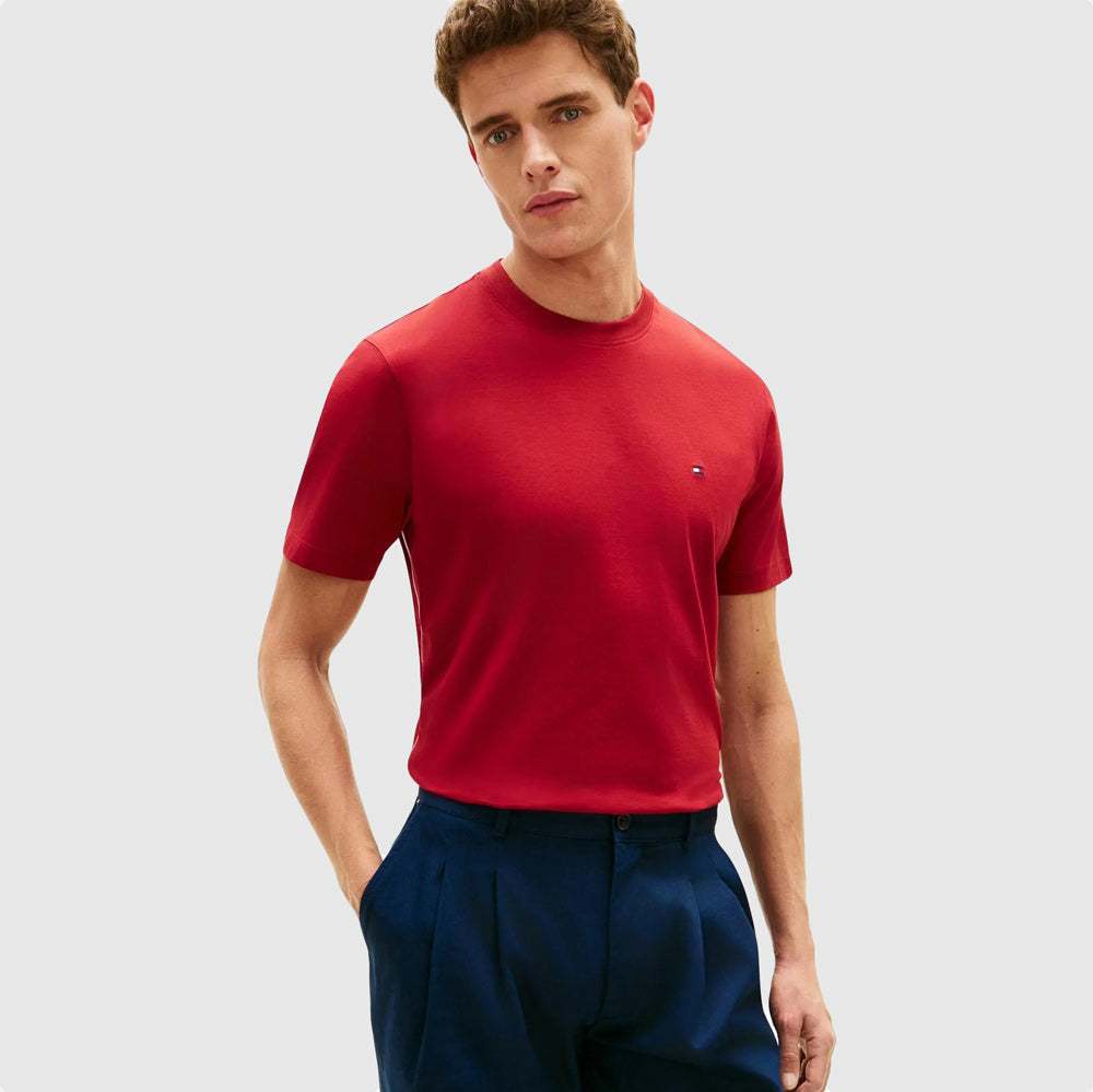 Tommy Hilfiger Global Stripe T- Shirt - Red |ThirdBaseUrban