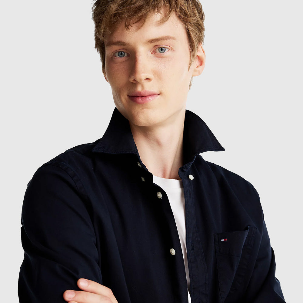 Twill Solid Shirt - Navy