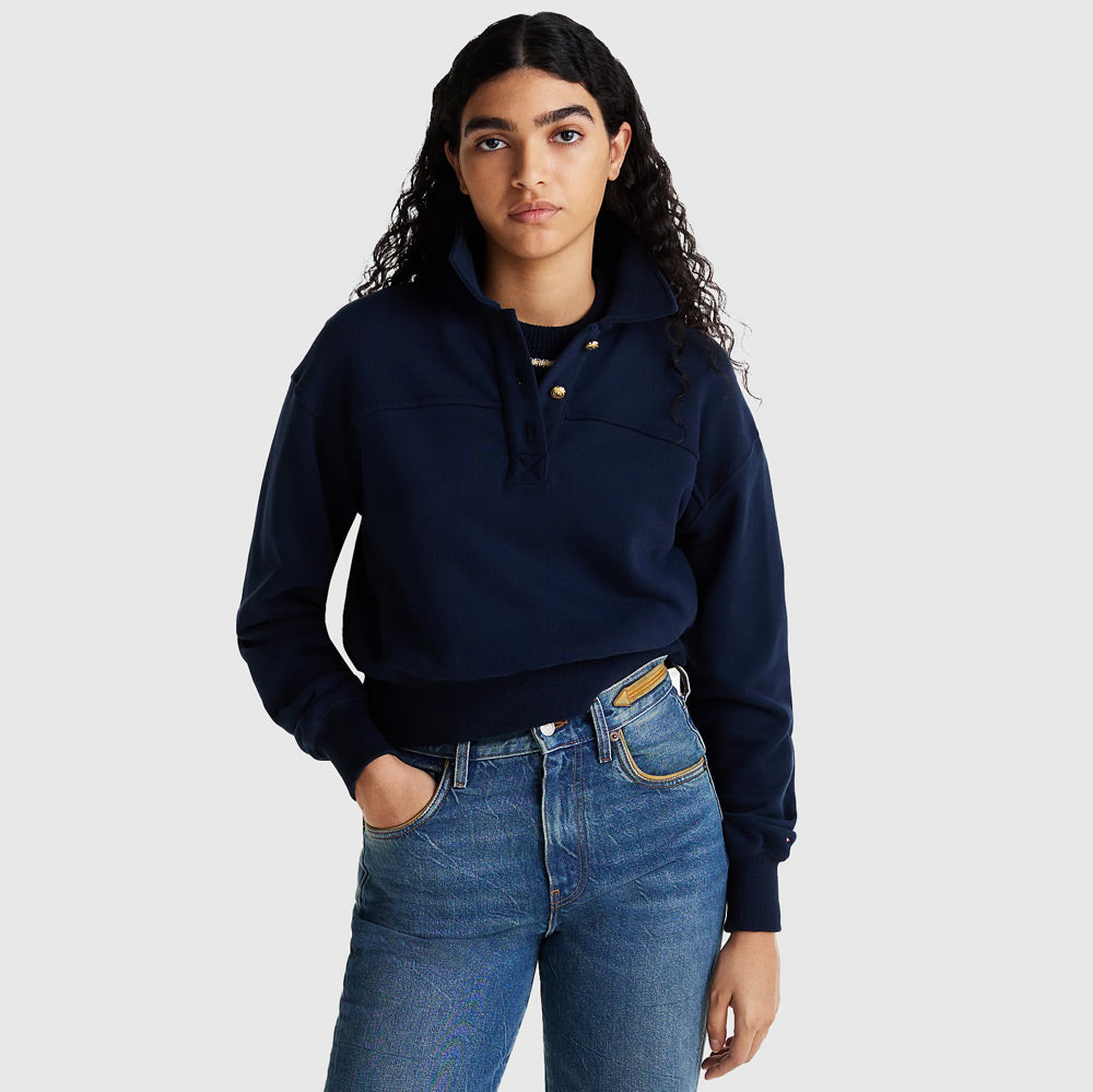 Tommy Hilfiger Gold Golfer Sweatshirt - Navy |ThirdBaseUrban