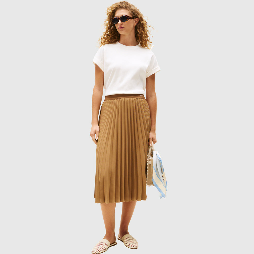Gold Button T - Shirt - Ivory