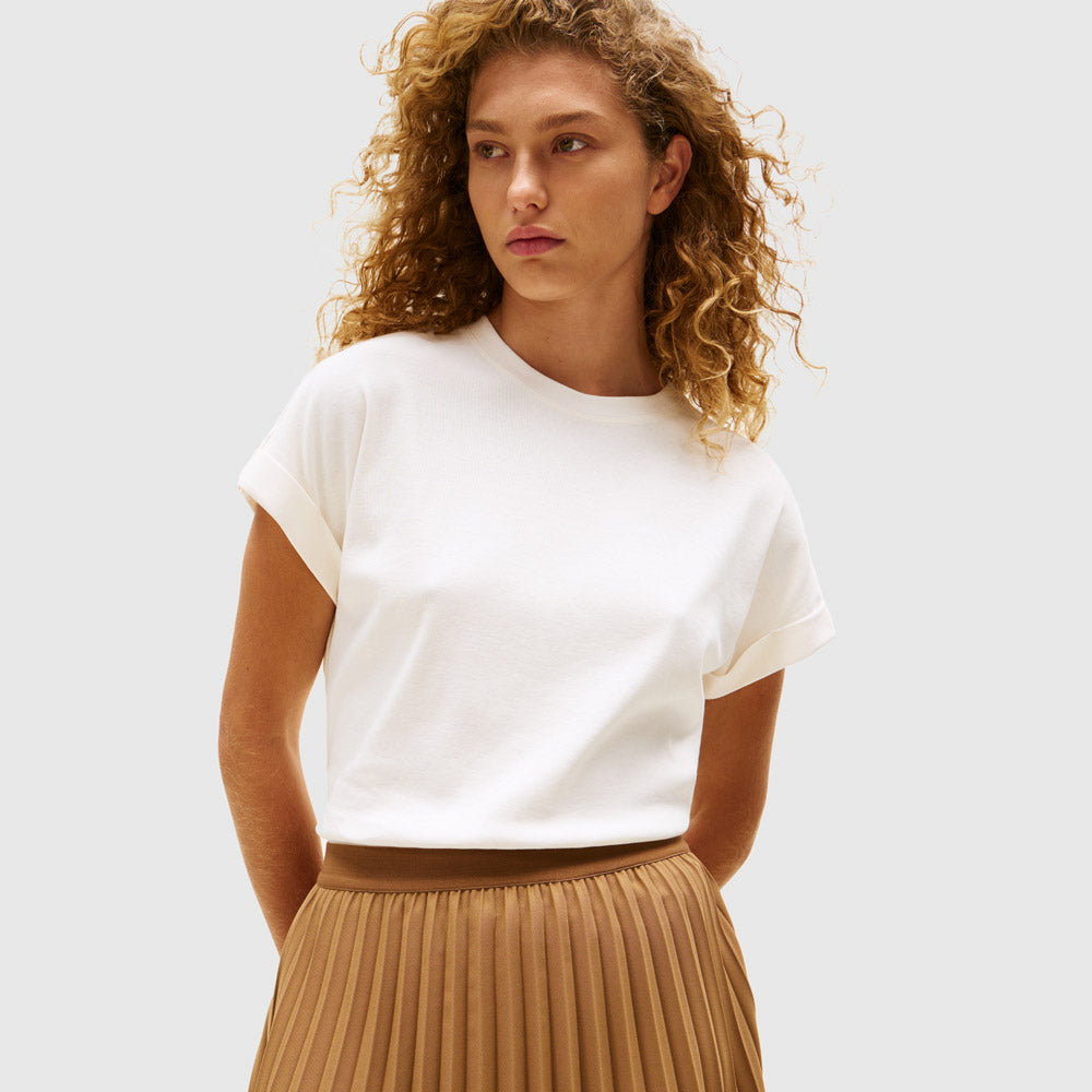 Tommy Hilfiger Gold Button T - Shirt - Ivory |ThirdBaseUrban