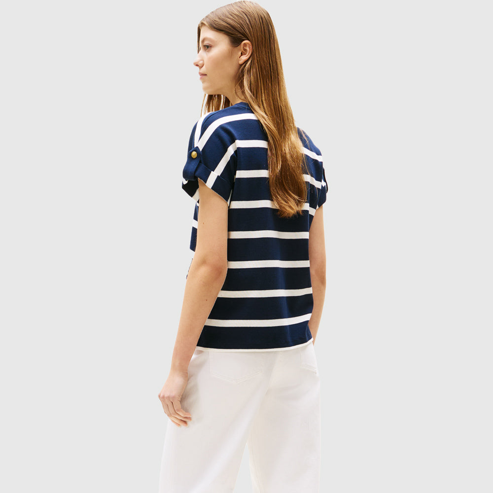 Modern T - Shirt - Navy Multi