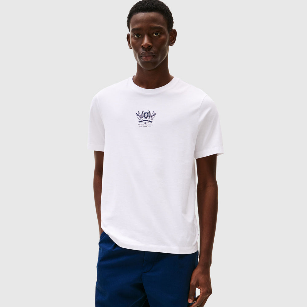 Tommy Hilfiger Hilfiger Crest T-Shirt - White |ThirdBaseUrban