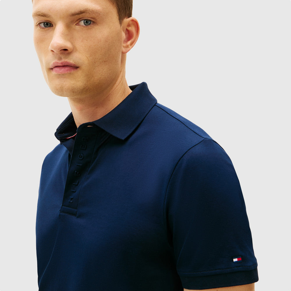 Placket Detail Golfer - Dark Night Navy